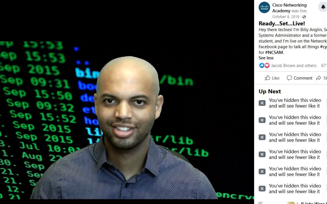 #NCSAM National Cyber Security Awareness Month: Cisco Facebook Live